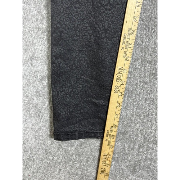 Democracy Fleur De Lis Print Justice‎ Jegging Jeans Women Size 10 Stretch Black - Picture 12 of 13